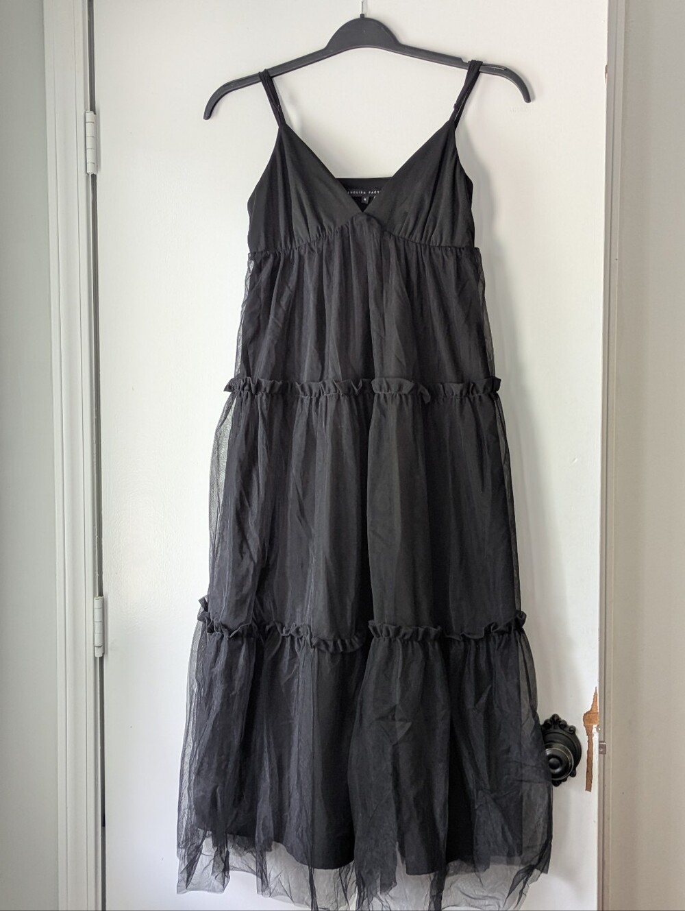 English Factory Tulle Contrast Midi Dress Sz M - Picture 5 of 7